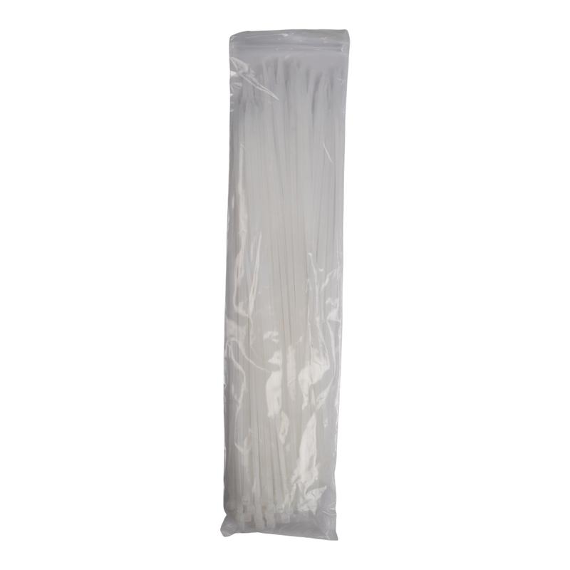Хомут кабельный (стяжка) PCT 4.8х400-100WH 4.8х400 PA6.6 бел. (уп.100шт) JazzWay 5054097 в интернет-магазине Рэмкабель