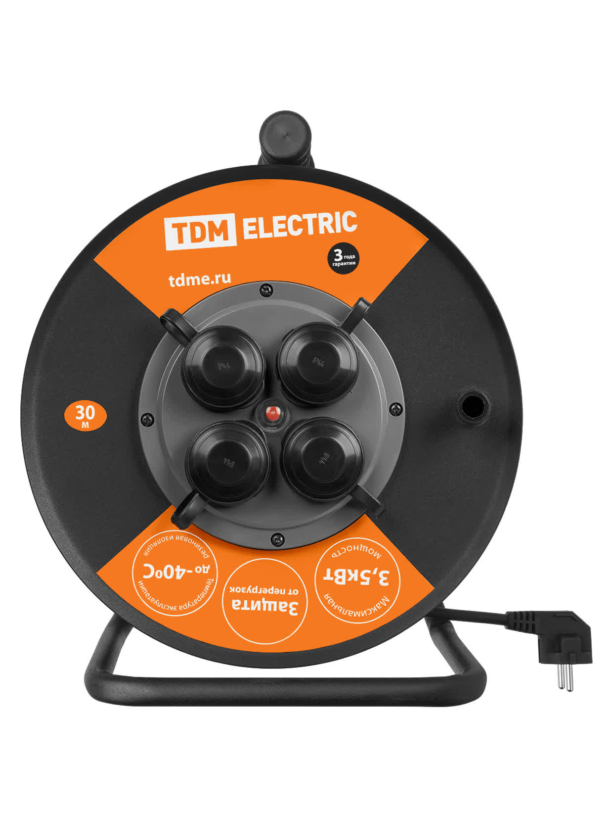 Удлинитель силовой УХз16-004 (метал. катушка, А3, 4 места IP44/30м КГТП-ХЛ 3х2,5) TDM SQ1301-0170 в интернет-магазине Ремкабель