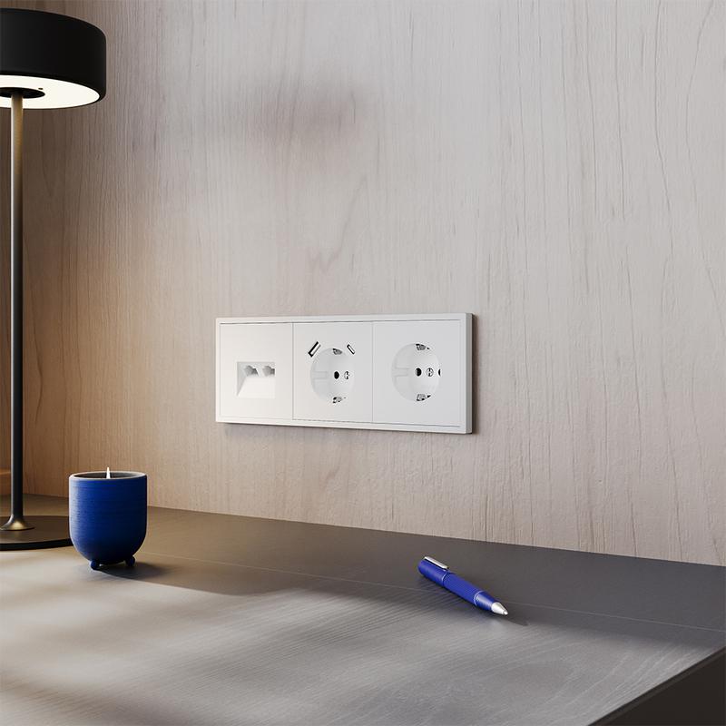 Розетка 1-м СП S70 16А с USB A+С с заземл. защ. шторки механизм бел. матов. Voltum VLS040502 в интернет-магазине Рэмкабель