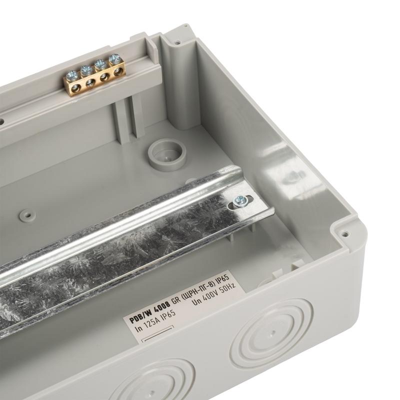 Бокс модульный накладной PDB/W 4008 GR (ЩРН-ПГ- 8) IP65 пластик. Pro JazzWay 5072060 в интернет-магазине Рэмкабель