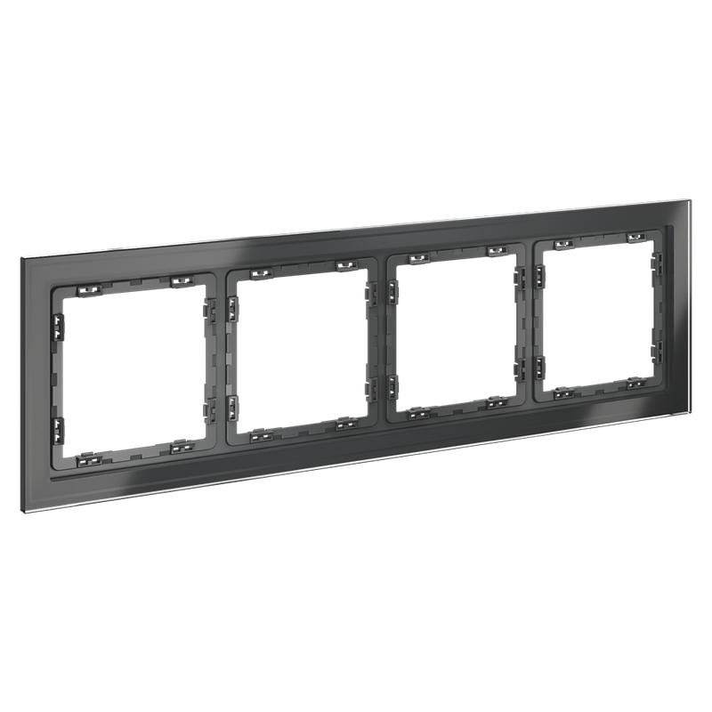 Рамка 4-м S70 стеклян. графит Voltum VLS110407 в интернет-магазине Рэмкабель