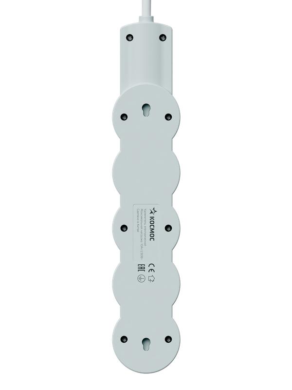 Удлинитель 4х3м с заземл. 10А IP20 USB type-Aх2 + type-C 2500Вт 220В ПВС 3х1 с выкл. бел. КОСМОС YKsm3m4g-Z-VU10А-W в интернет-магазине Рэмкабель