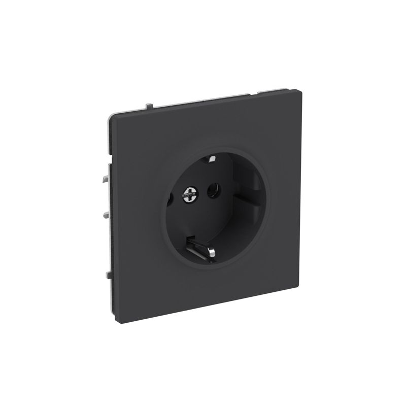 Розетка силовая KANT 2P+E без шторки черн. уголь DKC 7012033 в интернет-магазине Рэмкабель
