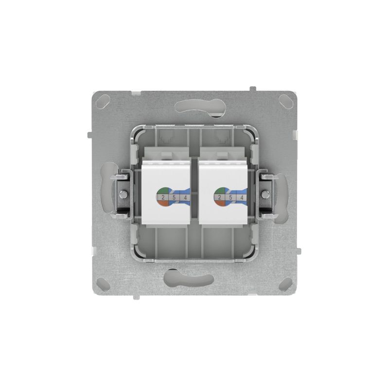 Розетка компьютерная 2-м KANT RJ45 кат.5E без шторки бел. магнолия DKC 7000664 в интернет-магазине Рэмкабель