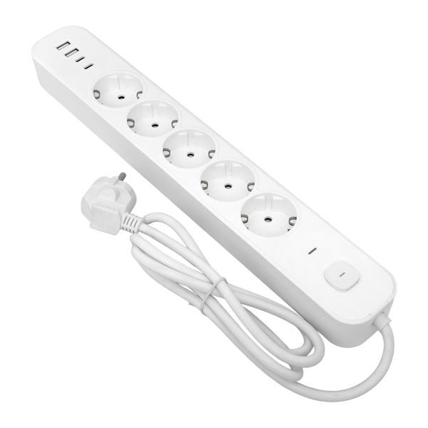 Удлинитель 5х5м IP20 2USB 2.4А+2type-C LUX 1.5кв.мм EKF UBA-LUX-505-TC в интернет-магазине Рэмкабель