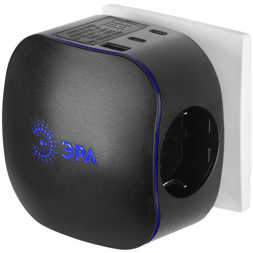 Разветвитель 3-м SP-3e-3USBAC-B + 3 USB A+C с заземл. со шторками 16А черн. Эра Б0069082 в интернет-магазине Рэмкабель