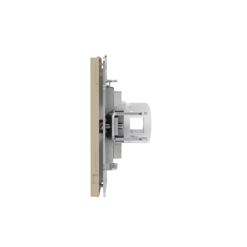 Розетка компьютерная 2-м KANT RJ45 кат.6A без шторки ванильн. марципан DKC 7015674 в интернет-магазине Рэмкабель