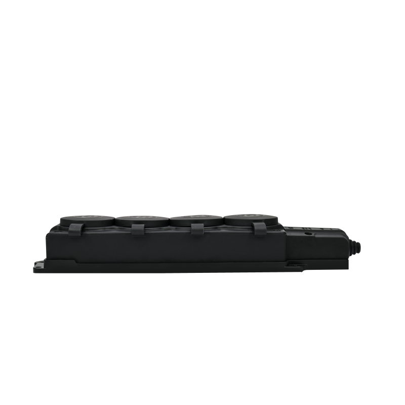Колодка удлинителя 4-м MultiSet 16А 250В IP44 с заземл. каучук черн. SE MST4104BK в интернет-магазине Рэмкабель