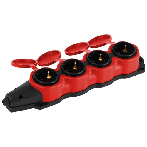 Колодка 4-м с заземл. 16A IP44 KX-4e-RED-IP44 каучук. красн. Эра Б0068456 в интернет-магазине Рэмкабель