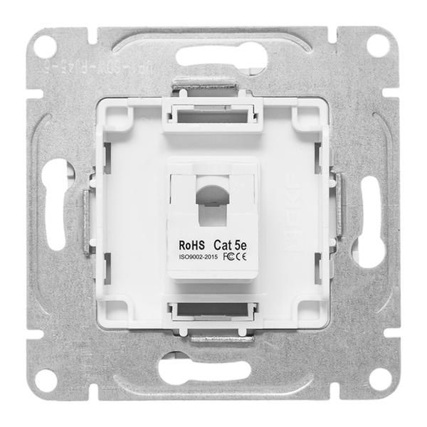 Розетка компьютерная СП Эпика RJ45 кат.5 механизм бел. EKF UP1-SOW-RJ45-5 в интернет-магазине Рэмкабель