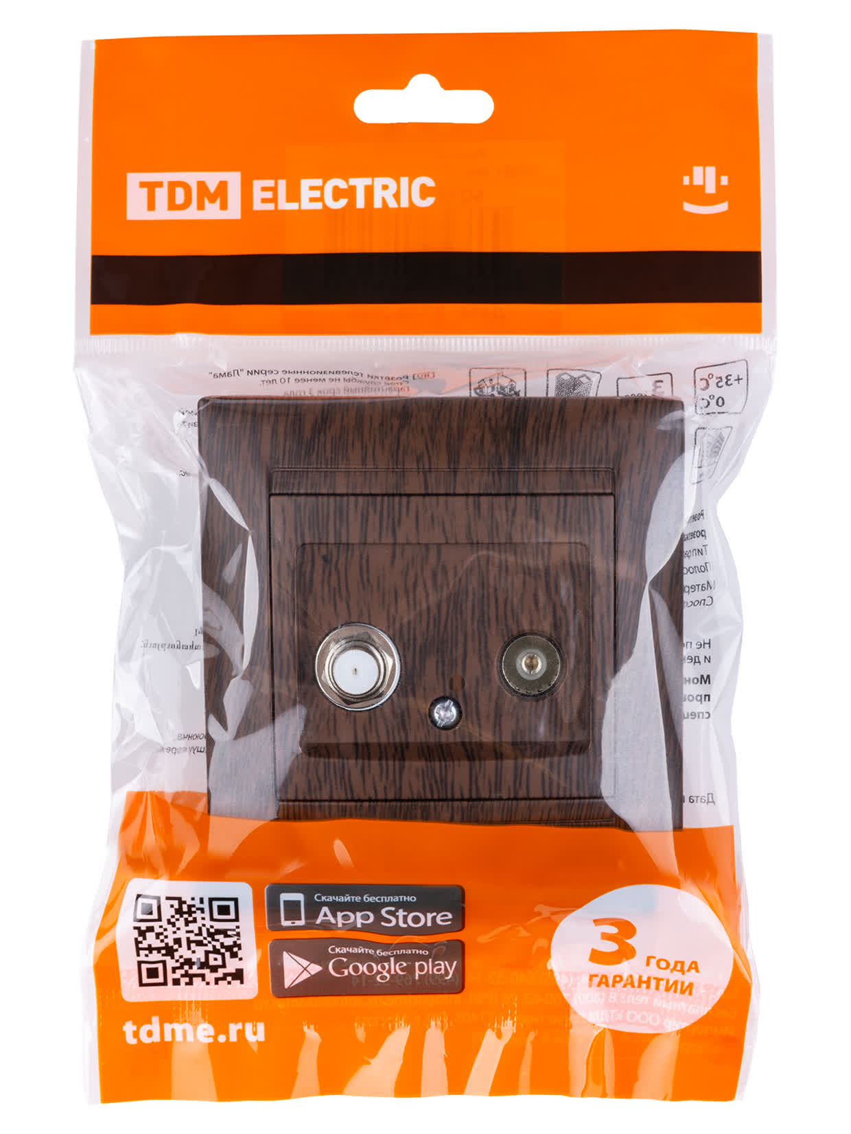 Розетка TV (мама) + SAT (F-разъем) 0-2400МГц TDM SQ1815-0420 в интернет-магазине Ремкабель