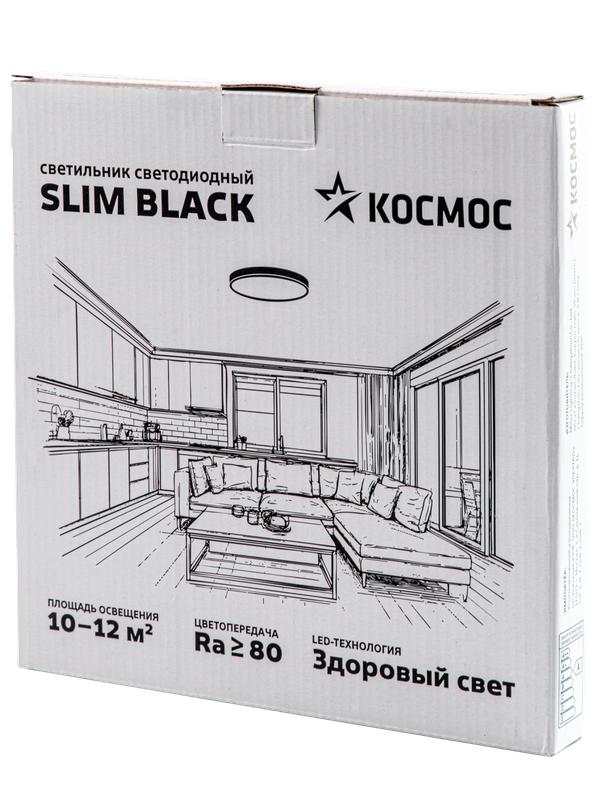 Светильник светодиодный SLIM BLACK 24Вт 4500К IP40 1620лм 230В 230х25мм КОСМОС KSlim24w_B4500K в интернет-магазине Рэмкабель