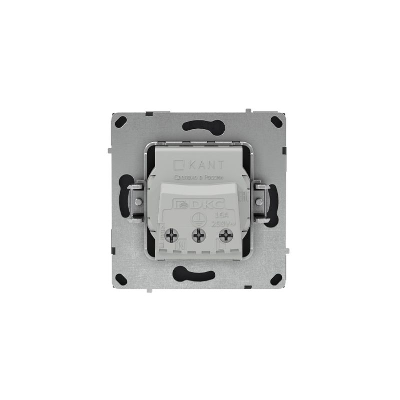 Розетка силовая KANT 2P+E защ. шторки черн. уголь DKC 7012003 в интернет-магазине Рэмкабель