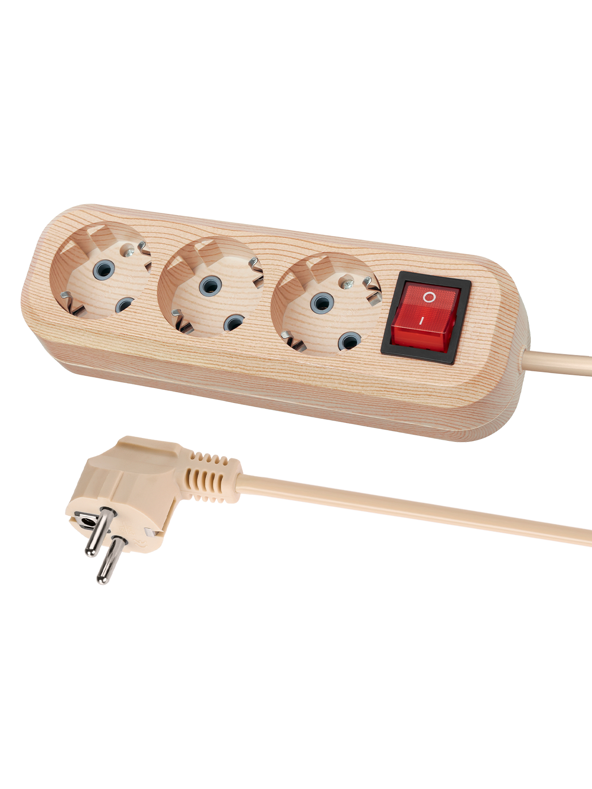 Удлинитель бытовой У03В (выключатель, 3 гнезда, 5 метров, 2П+3, ПВС 3х1мм) 16А/250В TDM SQ1303-2102 в интернет-магазине Ремкабель