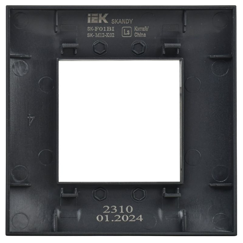 Рамка 1-м SKANDY SK-F01Bl черн. IEK SK-M12-K02 в интернет-магазине Рэмкабель
