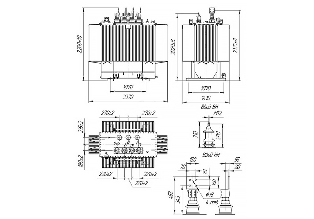 Трансформатор силовой ТМГ-СЭЩ-2500/10-12 6.00/0.40 в интернет-магазине Ремкабель
