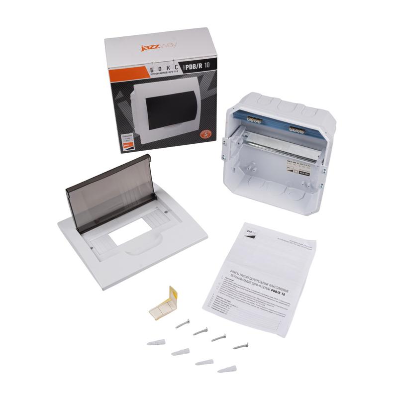Бокс модульный встраив. PDB/R 1008 WH (ЩРВ-П- 8) IP41 пластик. Pro JazzWay 5071742 в интернет-магазине Рэмкабель