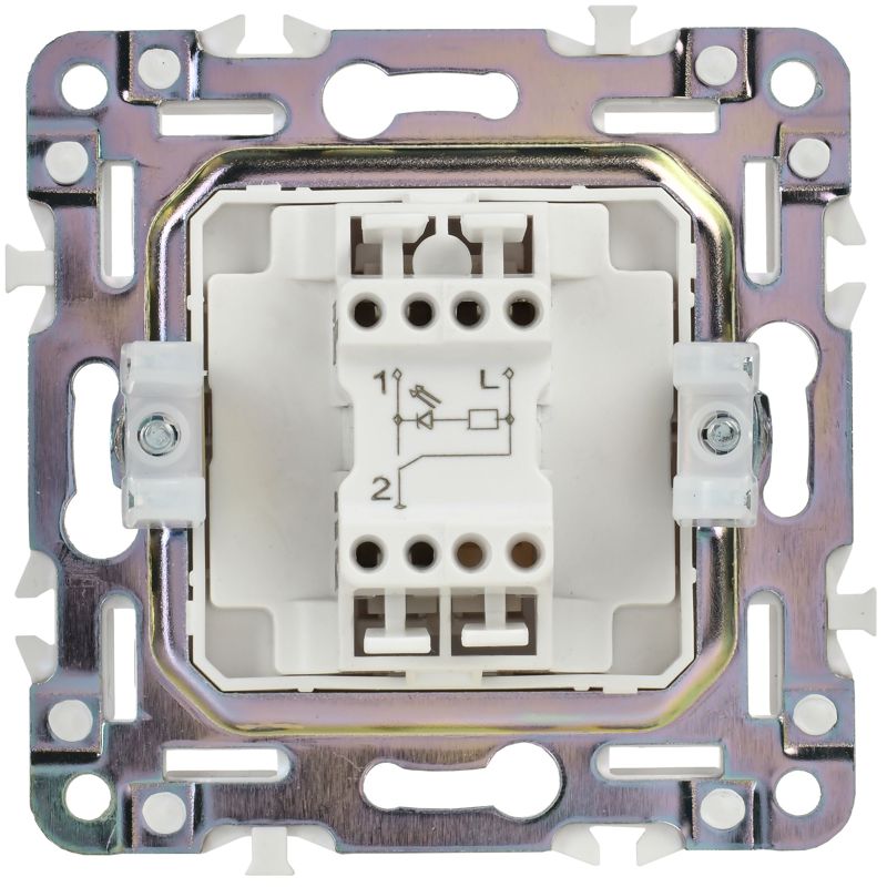 Выключатель проходной 1-кл. SKANDY 10А SK-V08W с индикацией арктич. бел. IEK SK-V12-1-10-K01 в интернет-магазине Рэмкабель