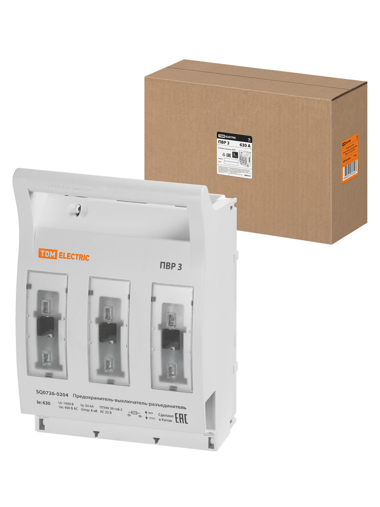 Предохранитель-выключатель-разъединитель ПВР 3 3П 630 A TDM SQ0726-0204 в интернет-магазине Ремкабель