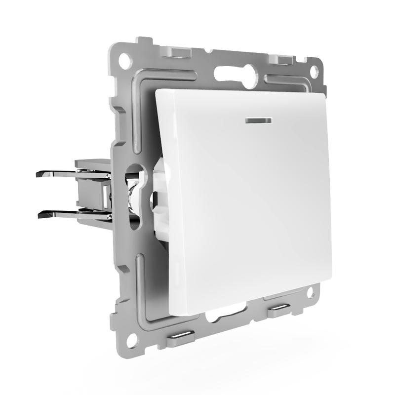 Выключатель 1-кл. СП Pixel 10А IP20 с индикатором механизм бел. TOKOV ELECTRIC TKE-PX-V1I-C01 в интернет-магазине Рэмкабель