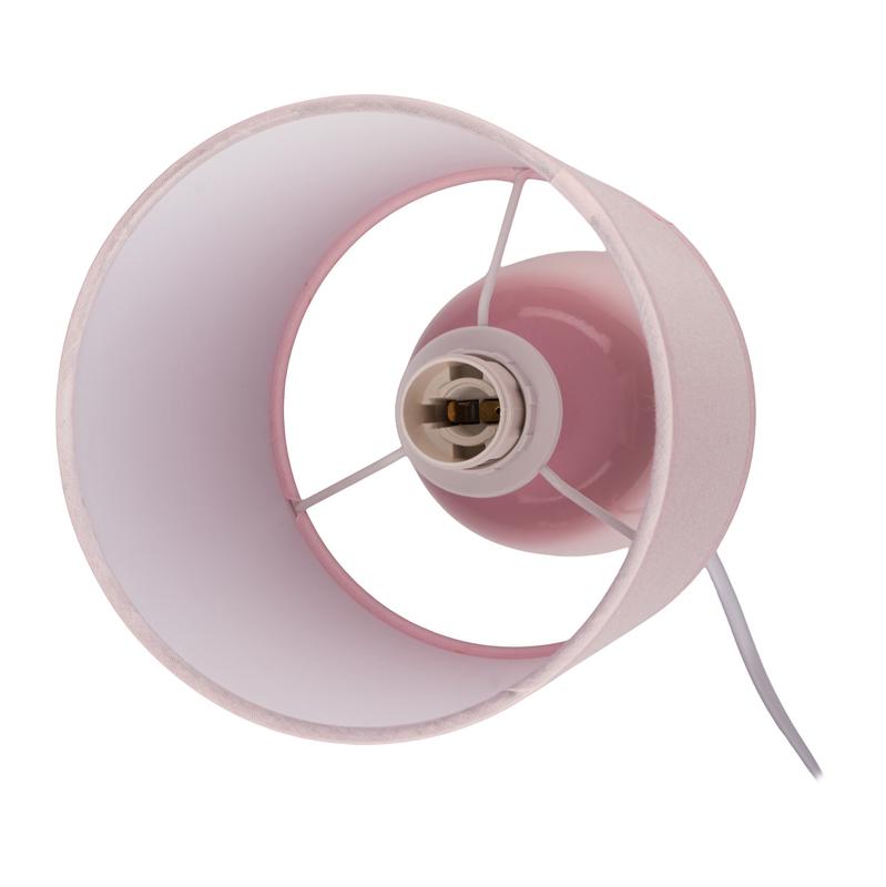 Светильник настольный JH2-02-pk E14 IP20 130х130х255мм керамика; ткань; PVC-пластик роз. JazzWay 5062337 в интернет-магазине Рэмкабель