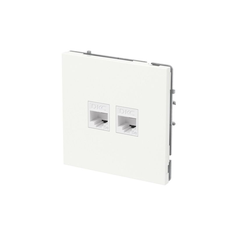 Розетка компьютерная 2-м KANT RJ45 кат.5E без шторки бел. магнолия DKC 7000664 в интернет-магазине Рэмкабель