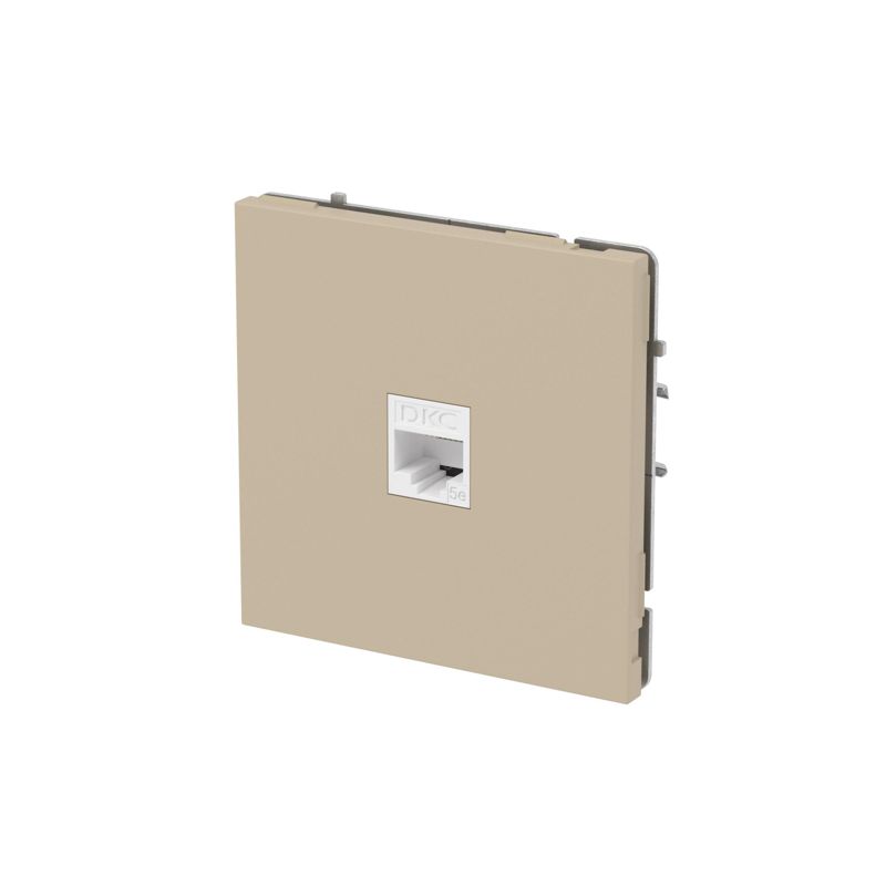 Розетка компьютерная 1-м KANT RJ45 кат.5E без шторки ванильн. марципан DKC 7015663 в интернет-магазине Рэмкабель