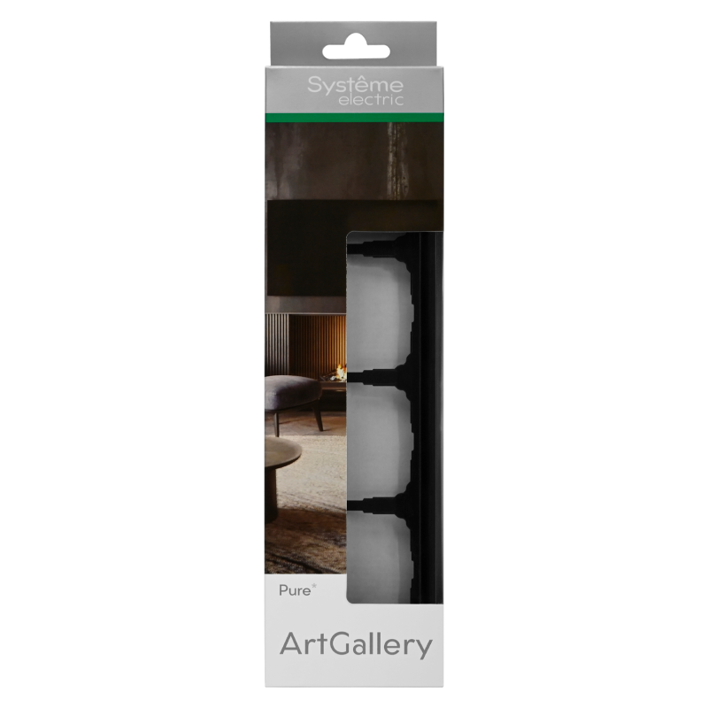 Рамка 4-м ArtGallery Pure органич. стекло черн. SE GAL321004 в интернет-магазине Рэмкабель