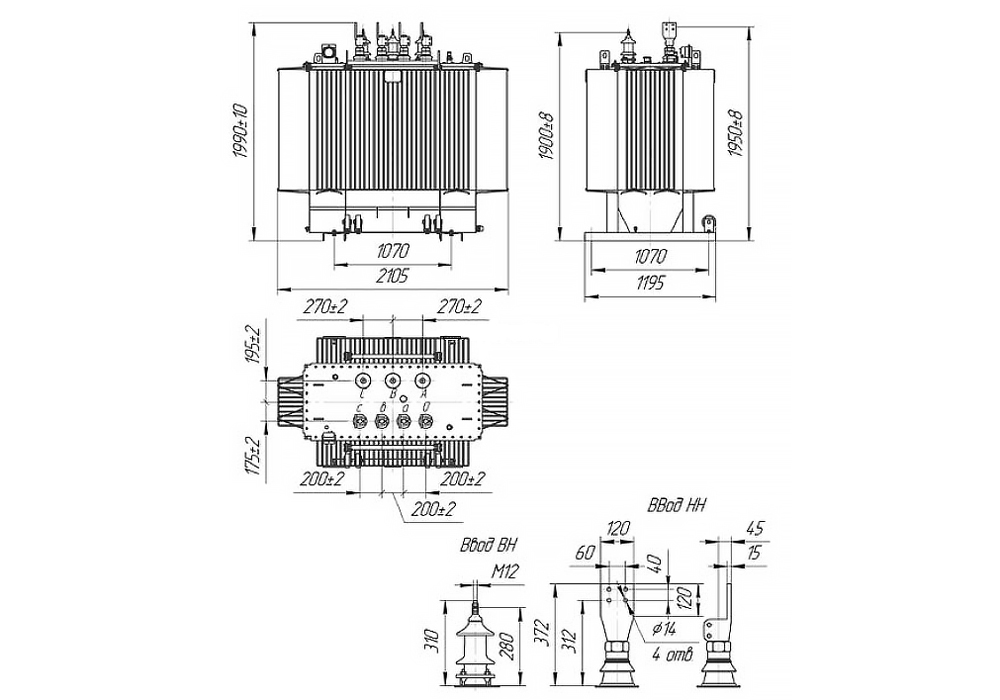 Трансформатор силовой ТМГ-СЭЩ-1600/10-12 10.00/0.40 в интернет-магазине Ремкабель