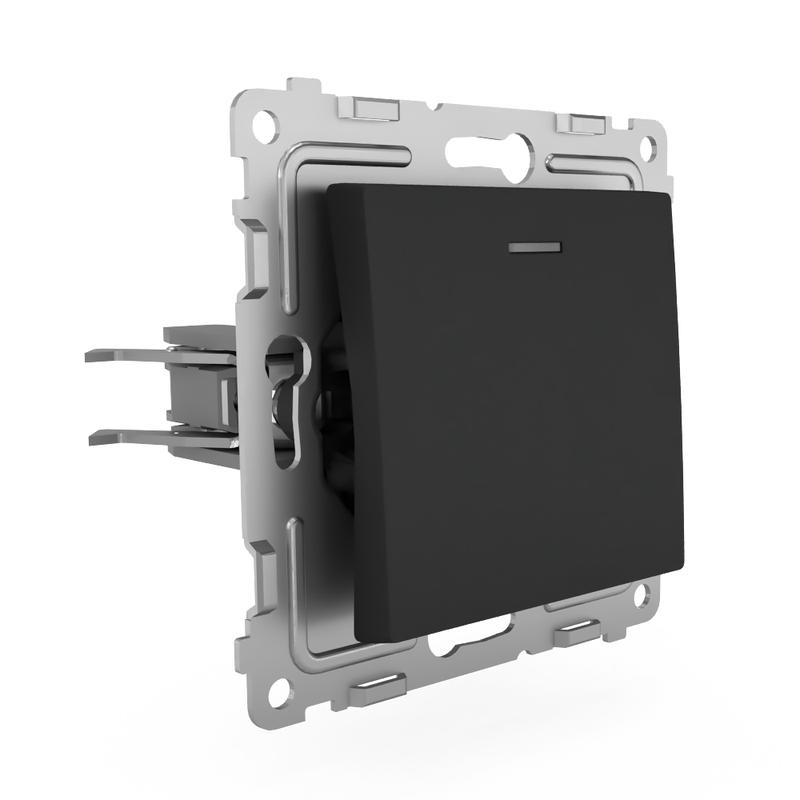 Выключатель 1-кл. СП Pixel 10А IP20 с индикатором механизм карбон TOKOV ELECTRIC TKE-PX-V1I-C14 в интернет-магазине Рэмкабель