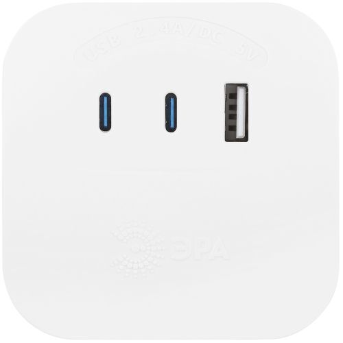 Разветвитель 4-м SP-4-3USBAC-W + 3 USB A+C со шторками 10А бел. Эра Б0069083 в интернет-магазине Рэмкабель