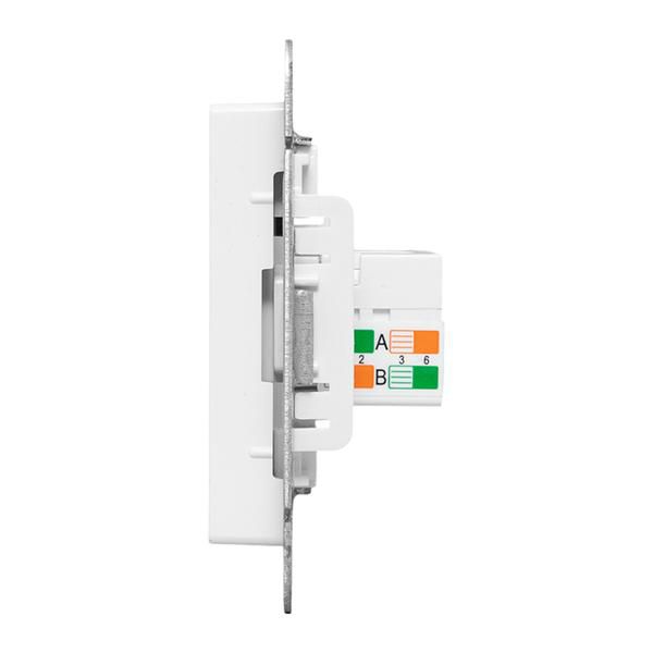 Розетка компьютерная СП Эпика RJ45 кат.5 механизм бел. EKF UP1-SOW-RJ45-5 в интернет-магазине Рэмкабель