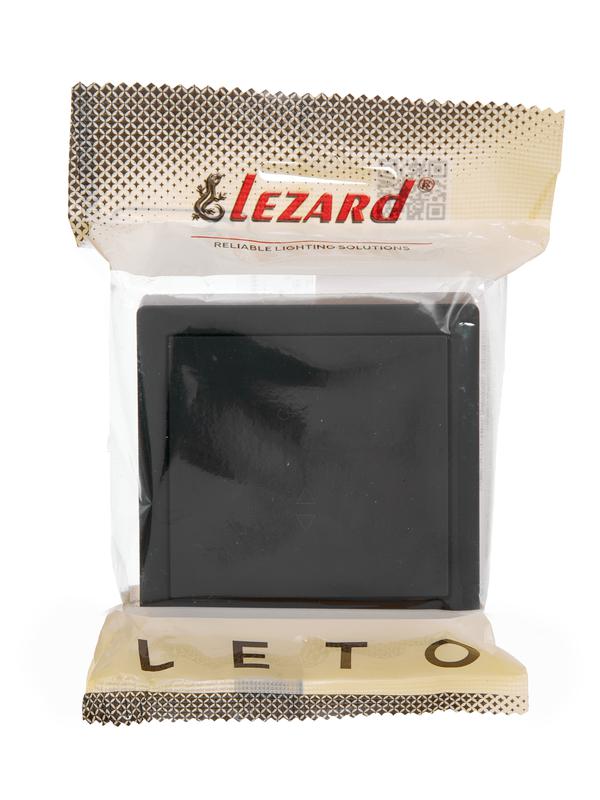 Выключатель проходной 1-кл. ОП LETO черн. бархат LEZARD 752-4200-105 в интернет-магазине Рэмкабель