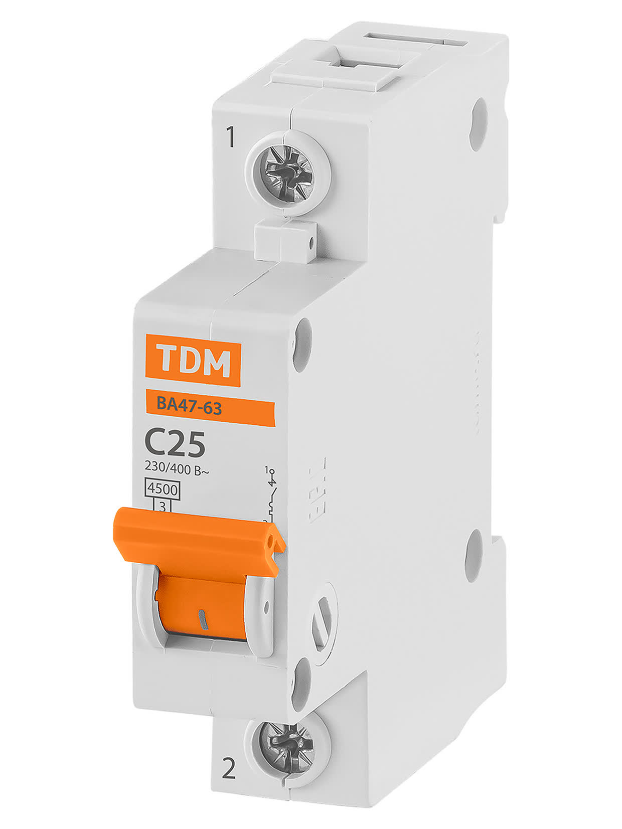 Выключатель автоматический ВА47-63 1Р 25А 4,5кА х-ка С TDM SQ0218-0005 в интернет-магазине Ремкабель