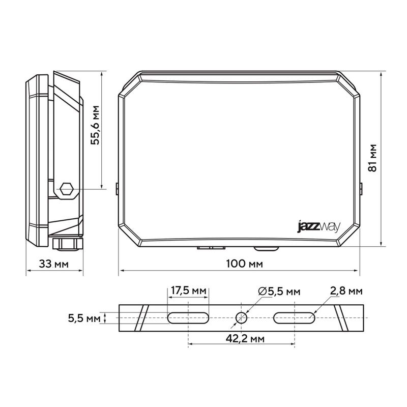 Прожектор светодиодный PFL-SA 30Вт IP65 6500К 2700лм OPAL СДО Pro JazzWay 5070325 в интернет-магазине Рэмкабель