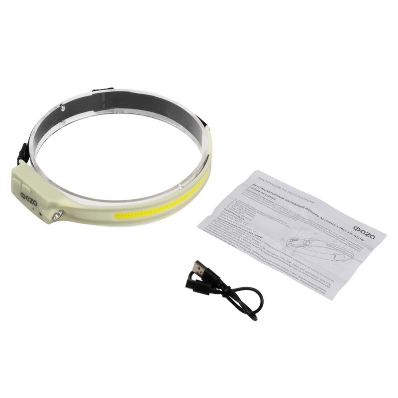 Фонарь аккумуляторный налобный ФАZА AccuFH3-L3W/L3W-GLOW 3Вт COB+3Вт XPE (5режимов упраление жестами) IP44 ФАZА 5061729 в интернет-магазине Рэмкабель