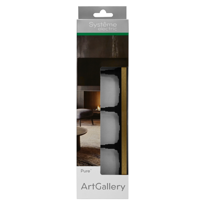Рамка 4-м ArtGallery Pure метал. латунь SE GAL312204 в интернет-магазине Рэмкабель