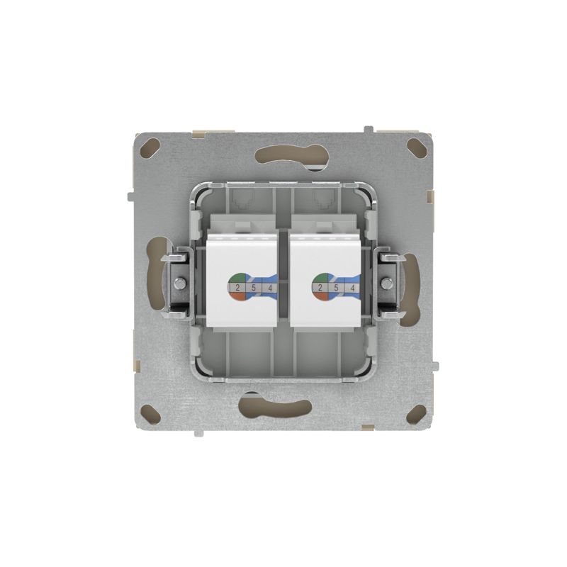 Розетка компьютерная 2-м KANT RJ45 кат.6A без шторки ванильн. марципан DKC 7015674 в интернет-магазине Рэмкабель
