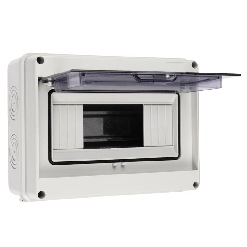 Бокс модульный накладной PDB/W 4008 GR (ЩРН-ПГ- 8) IP65 пластик. Pro JazzWay 5072060 в интернет-магазине Рэмкабель