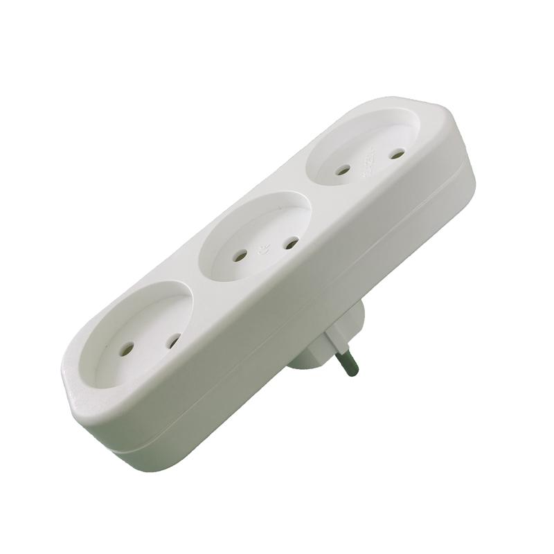 Разветвитель 3-м без заземл. 16А 250В IP20 полипропилен бел. TOKOV ELECTRIC TKL-S3-C01 в интернет-магазине Рэмкабель