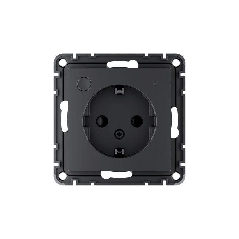 Розетка AtlasDesign Smart 16А L+N с заземл. защ. шторки Zigbee механизм карбон SE ATN001045Z в интернет-магазине Рэмкабель