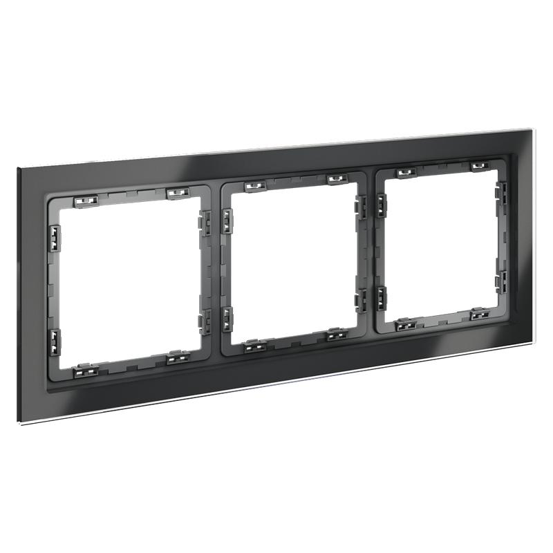 Рамка 3-м S70 стеклян. графит Voltum VLS110307 в интернет-магазине Рэмкабель