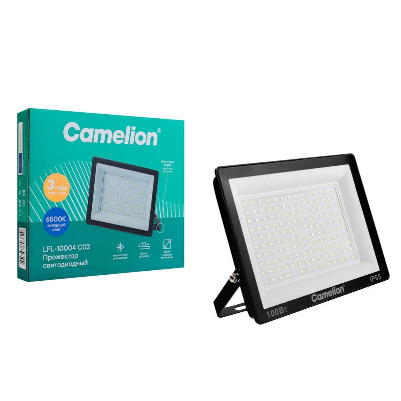 Прожектор светодиодный LFL-10004 C02 LED SMD 100Вт IP65 6500К 10000лм 230В 245х233.5Х31 черн. Camelion 16333 в интернет-магазине Рэмкабель