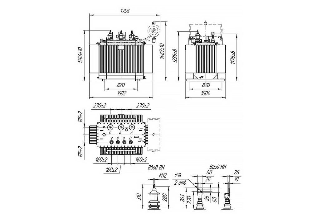 Трансформатор силовой ТМГ-СЭЩ-630/10-12 10.00/0.40 в интернет-магазине Ремкабель