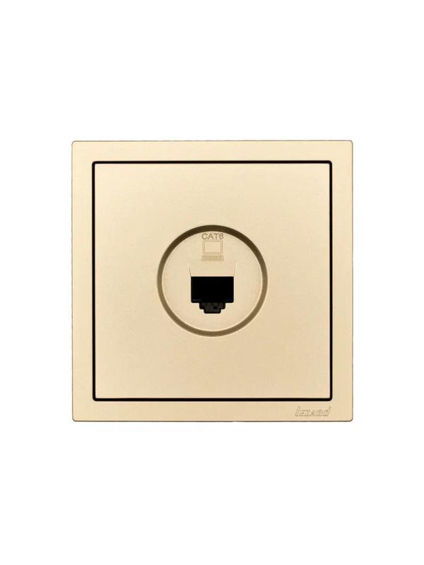 Розетка компьютерная 1-м СП ZIMA IP20 механизм зол. LEZARD 704-3688-140 в интернет-магазине Рэмкабель