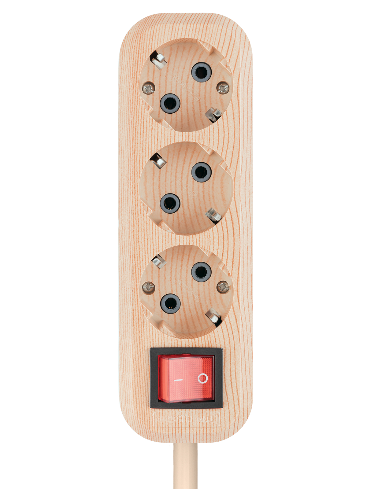 Удлинитель бытовой У03В (выключатель, 3 гнезда, 5 метров, 2П+3, ПВС 3х1мм) 16А/250В TDM SQ1303-2102 в интернет-магазине Ремкабель