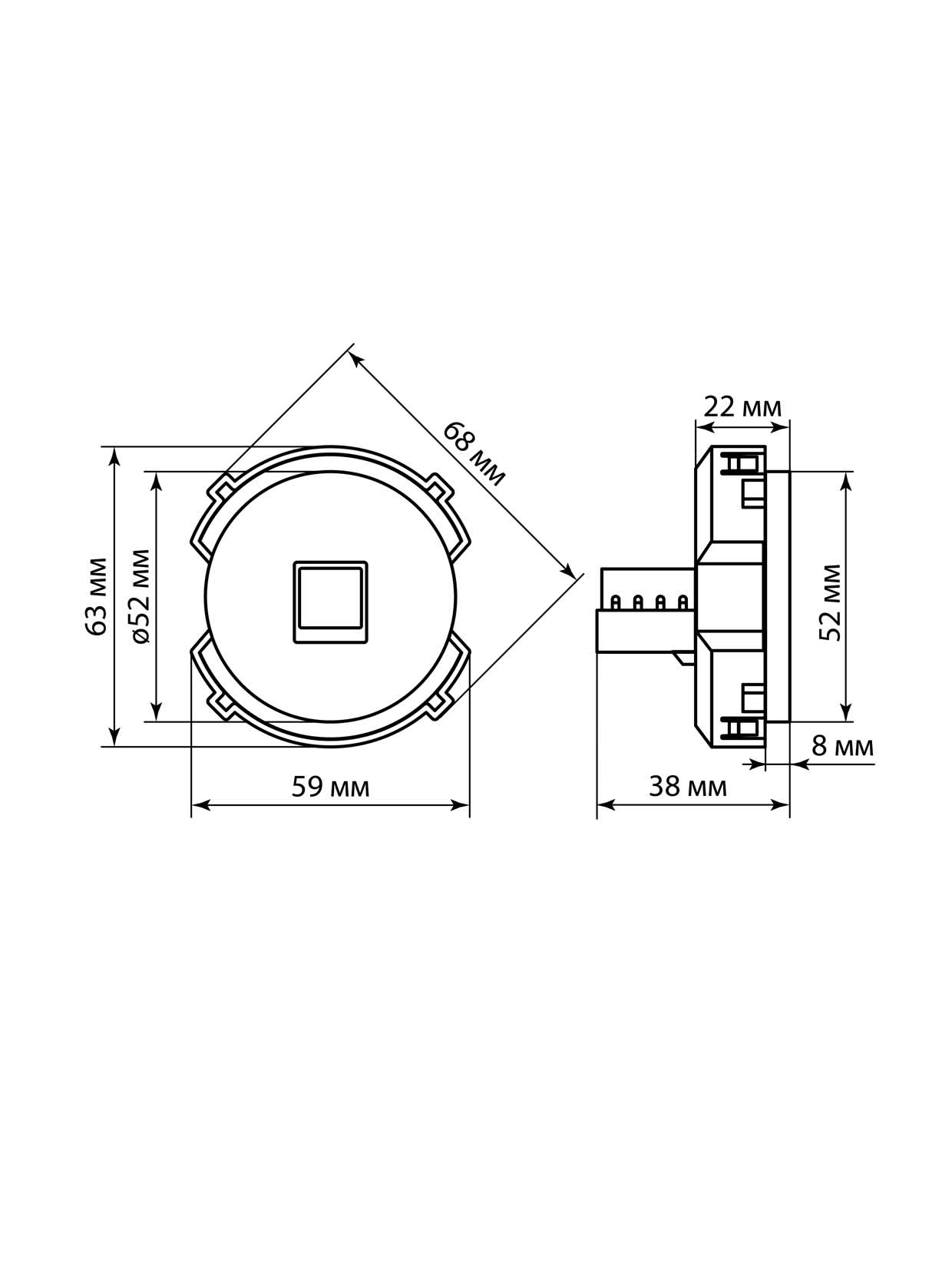 Розетка телефонная RJ11 TDM SQ1819-0113 в интернет-магазине Ремкабель