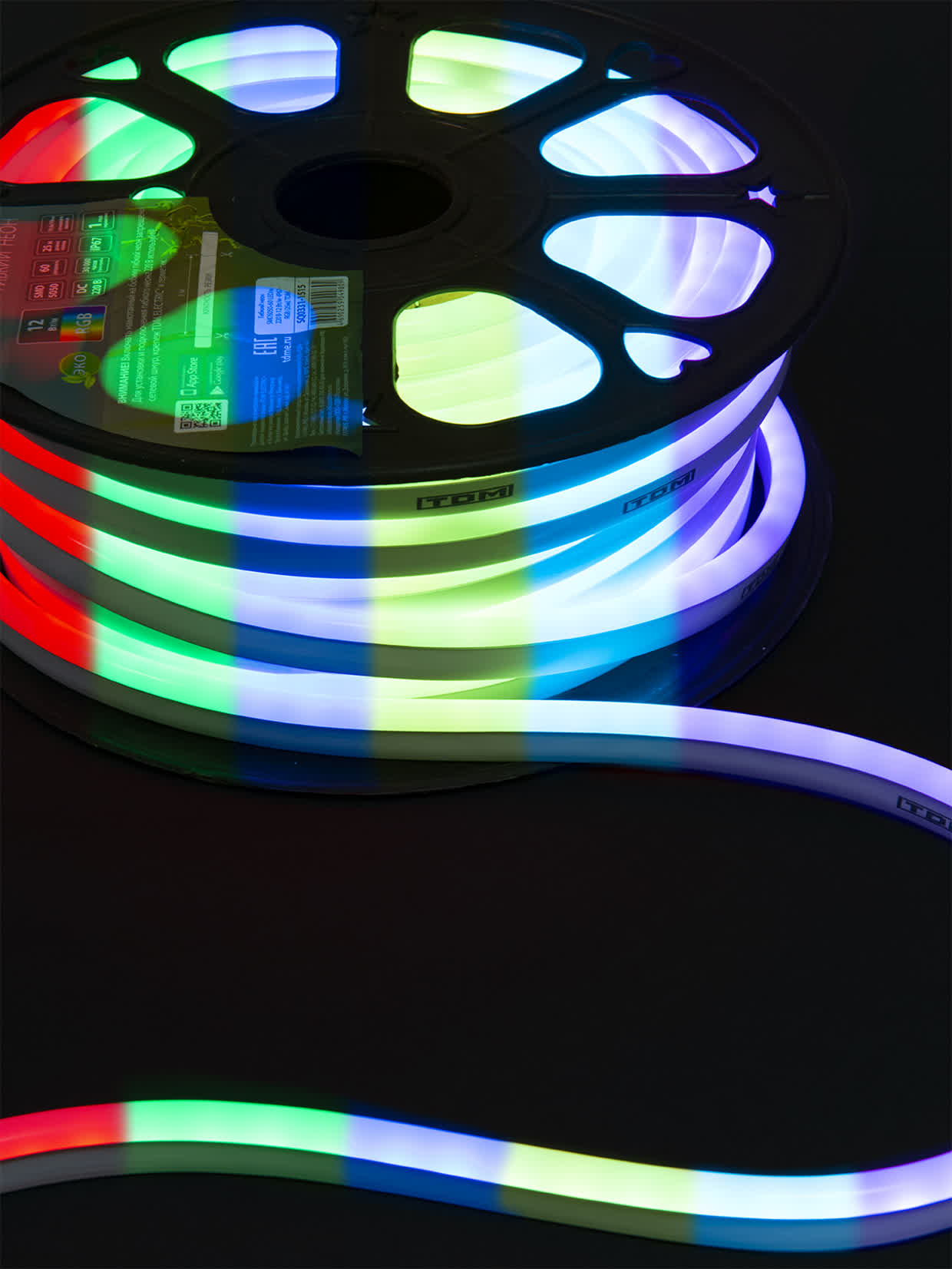 Неон гибкий SMD5050-60 LED/м 220 В 12 Вт/м IP67 RGB TDM SQ0331-1515 в интернет-магазине Ремкабель