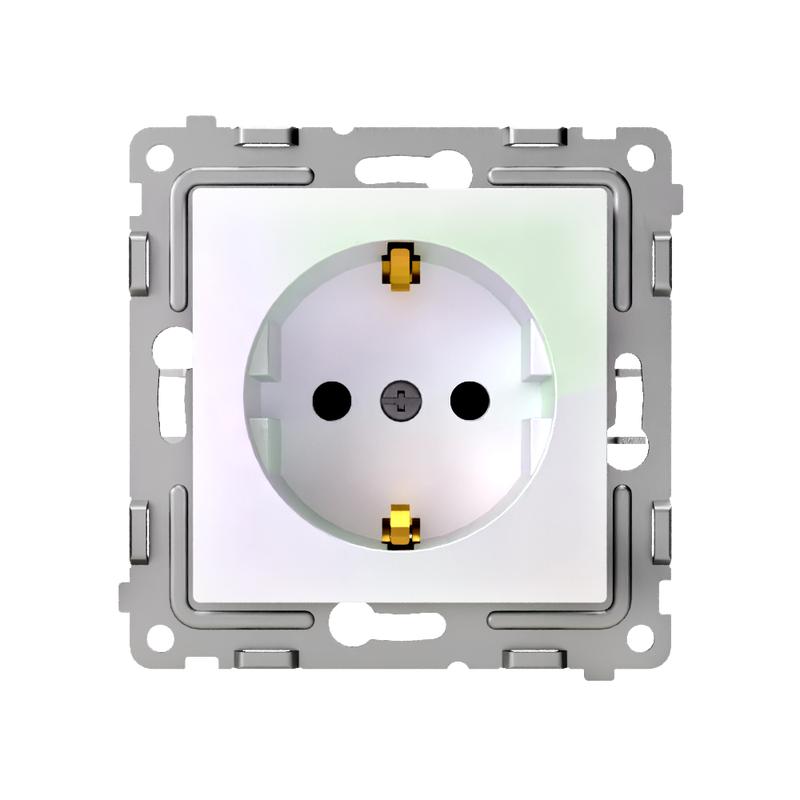 Розетка 1-м СП Pixel 16А IP20 с заземл. механизм перламутр. TOKOV ELECTRIC TKE-PX-R1Z-C04 в интернет-магазине Рэмкабель