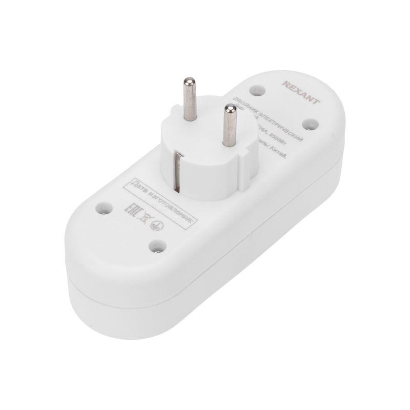 Двойник электрический линейный 16А с/з+2 USB-порта 2.4А бел. Rexant 11-1090 в интернет-магазине Рэмкабель